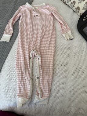 Toddler Pink Stripe Footed One-Piece Pajama